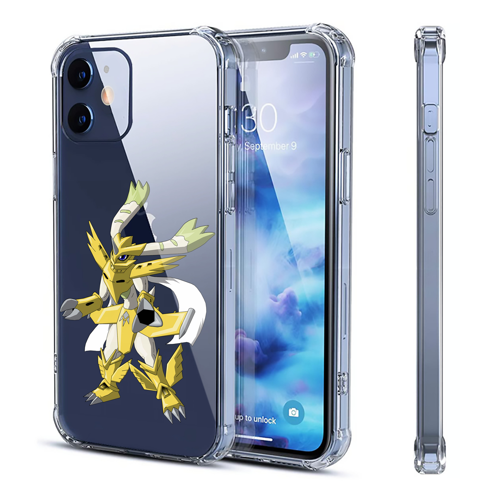 （画像用） Digimon デジタルモンスター/デジモン 【iPhone 12シリーズ対応】透明スマホケース（クリアソフトケース）